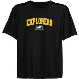  NCAA La Salle Explorers Youth Logo Arch T shirt   Black 