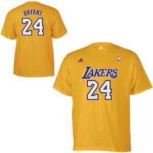   24 Kobe Bryant Gold Game Time Name & Number Tshirt
