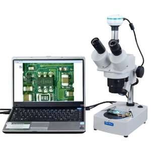 Trinocular Stereo Microscope + 2.0MP USB Digital Camera:  