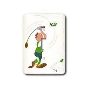   Golf Swing With Word Fore   Light Switch Covers   single toggle switch