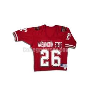  Maroon No. 26 Team Issued Washington State Russell Football 