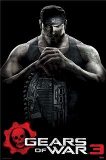 VIDEO GAME POSTER ~ GEARS OF WAR 3 MARCUS FENIX STARE  