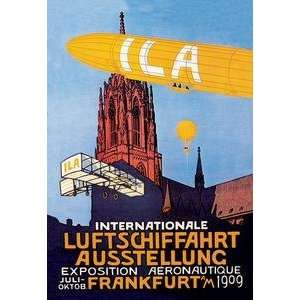 Paper poster printed on 20 x 30 stock. I.L.A.   Airship, Balloon and 