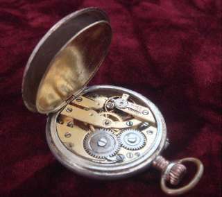 Old Estate Ladies 19th Century Silver Two Tone Pendant Watch 