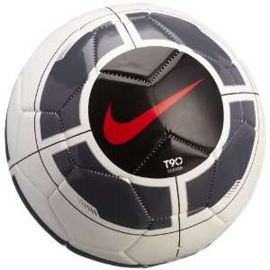  Nike T90 Seeker Soccer Ball   White/Anthracite/Red Sports 