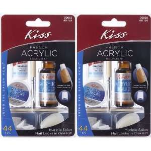  **2 PACK** Kiss Nails French Acrylic Sculpture Kit Beauty