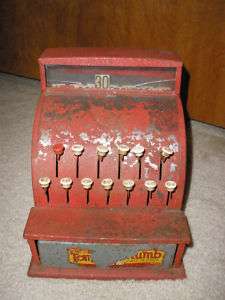 Vintage Metal Toy Tom Thumb Cash Register Works  