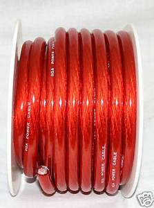 IMC AUDIO 2 Gauge 1 Ft Ground Wire Cable Red Power Car Audio Amp Awg