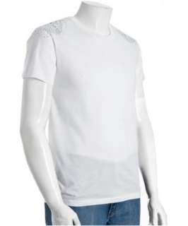 Christian Dior white cotton printed back crewneck t shirt   up 