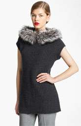 NEW Michael Kors Genuine Fox Fur Trim Hooded Sweater $1,995.00