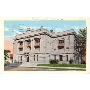   Postcard   Lincoln Library   Springfield Illinois 