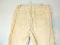 Sz 2.5 Large Chicos Denim yellow cropped capris pants jeans slacks 