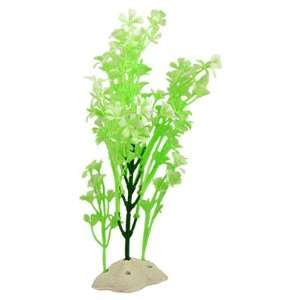   White 5 Leaf Clover Underwater Plastic Plant Decoration: Pet Supplies