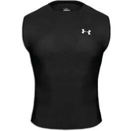 NEW UNDER ARMOUR TACTICAL COMPRESSION HEATGEAR SLEEVELESS BLACK T 