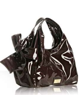 Valentino burgundy patent leather bow detail large bag   up to 