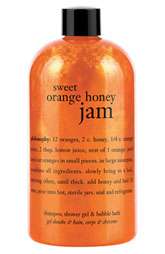 philosophy sweet orange honey jam shampoo, shower gel & bubble bath 