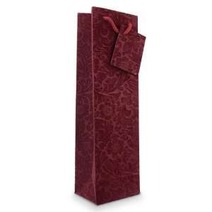   Recycled Paper One Bottle Holiday Wine Gift Bag