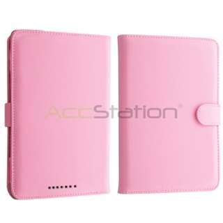 Pink Leather Case Cover Sleeve For Nook Color Tablet Barnes&Noble 