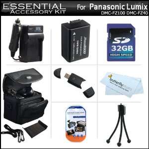  32GB Accessory Kit For Panasonic Lumix DMC FZ100 DMC FZ40 