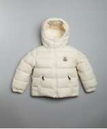   BABY / TODDLER ivory quilted nylon hooded down jacket style# 318132601
