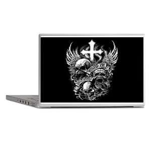 Laptop Notebook 13 Skin Cover God Is My Judge Skulls Cross and Angel 