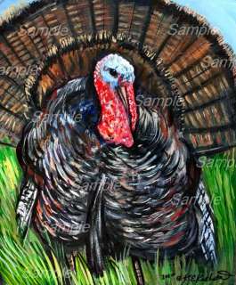 WILD TURKEY GICLEE Wildlife painting Fall BIRD Autumn Thanksgiving 