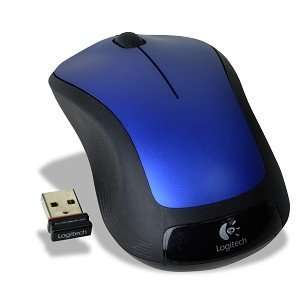   USB Laser Scroll Mouse w/Nano Transceiver (Blue/Black) Computers