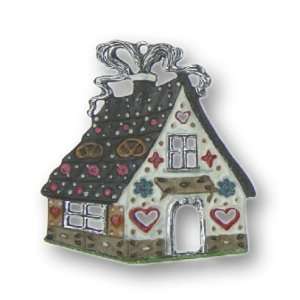  Gingerbread House German Pewter Christmas Ornament