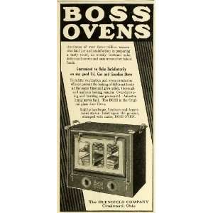 1928 Ad Huenefeld Cincinnati Boss Ovens Oil Gas Stove Range Vintage 