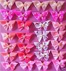 Pink Petites 28 Patterned Dog Grooming Bows Assortment