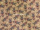 New Sock Monkey Quilt Patchwork Cotton Fabric 1 Yard x 44 Inches
