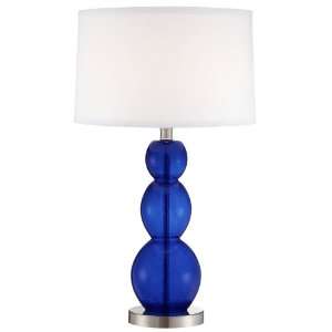  Triple Gourd Cobalt Blue Glass Table Lamp
