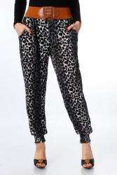 Womens Ali Baba Style Leopard Print Baggy Pants/Trousers Sizes 6,8,10 