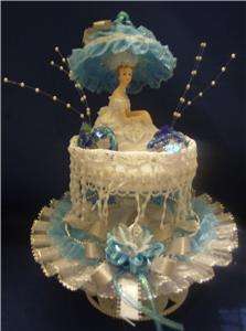 Sweet 16 2 TIER BIRTHDAY CAKE TOP/TOPPER /TURQUOISE?NEW  