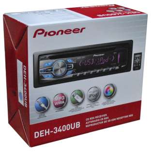 New Pioneer DEH 3400UBCD/MP3 Car iPod/iPhone Player Reciever w/USB AUX 