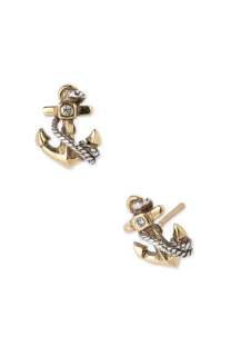Juicy Couture Anchor Stud Earrings  