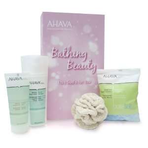  Ahava Bathing Beauty Gift Set With Chenille Puff: Beauty