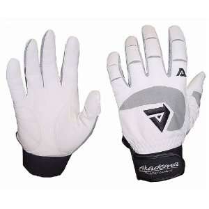 Akadema BTG450 M Adult Batting Glove Medium   White 