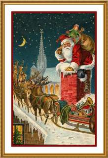  Christmas Santa #25 Counted Cross Stitch Chart Free Ship USA  