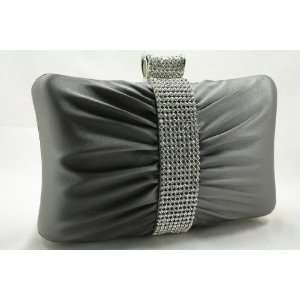  Grey Sophisticated Flap Evening Purse with High Quality 
