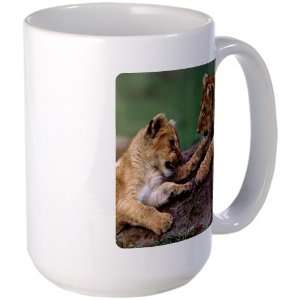  Large Mug Coffee Drink Cup Lion Cubs Playing: Everything 