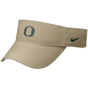 Nike Oregon Ducks Khaki Stadium Adjustable Visor:  Sports 