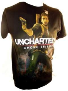  Uncharted 2 Mens T Shirt   Drake Among Thieves: Clothing