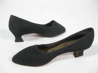 DOLCE BY PIERRE Black Canvas Heels Pumps Shoes Sz 6  