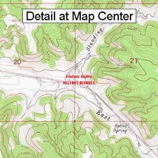  USGS Topographic Quadrangle Map   Fisher Butte, Montana 