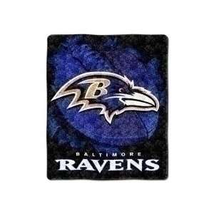   Ravens Plush Fleece Raschel SHERPA Blanket 50 x 60