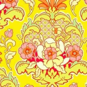 44 Wide Pop Garden Pineapple Gold Fabric By The Yard: heather_bailey 