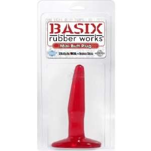  Pipedream Basix Mini Butt Plug Red