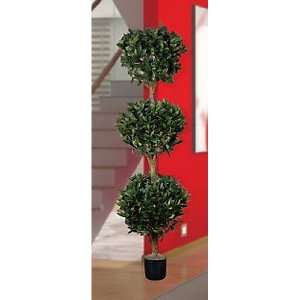   5025 Sweet Triple Bay Ball Silk Topiary Tree 6 Feet: Home & Kitchen