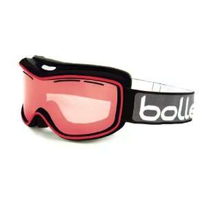  Bolle Monarch Goggles, Shiny Black, Vermillion Lens 